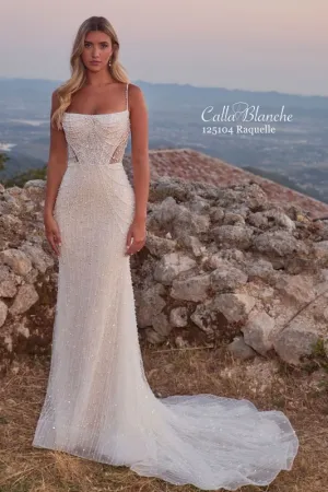 Size 12 Calla Blanche 125104 Raquelle Ivory/Light Nude Gown
