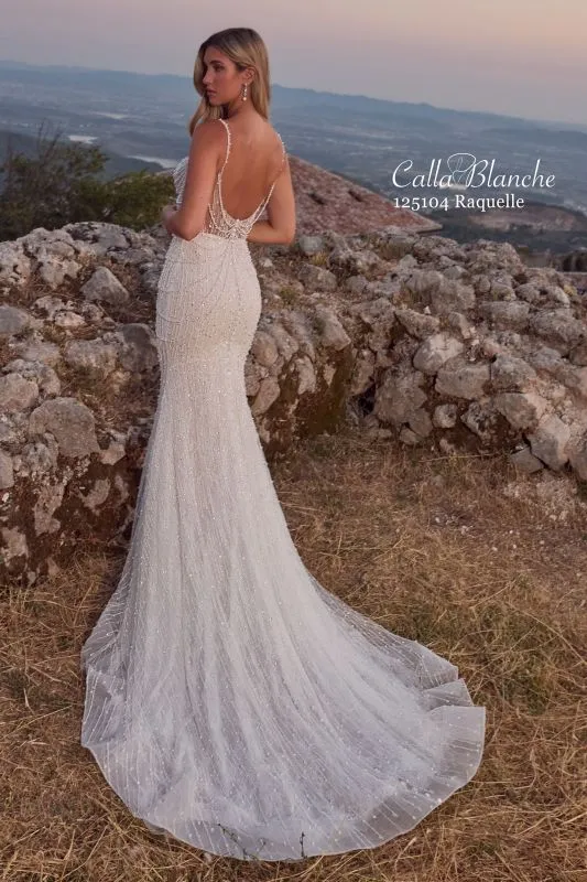 Size 12 Calla Blanche 125104 Raquelle Ivory/Light Nude Gown