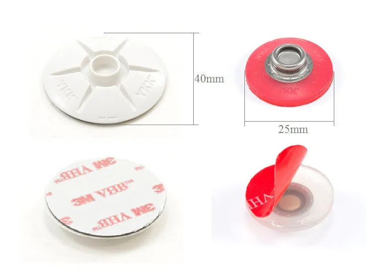 Snad YKK fastener self adhesive 25mm clear flexi stud kit