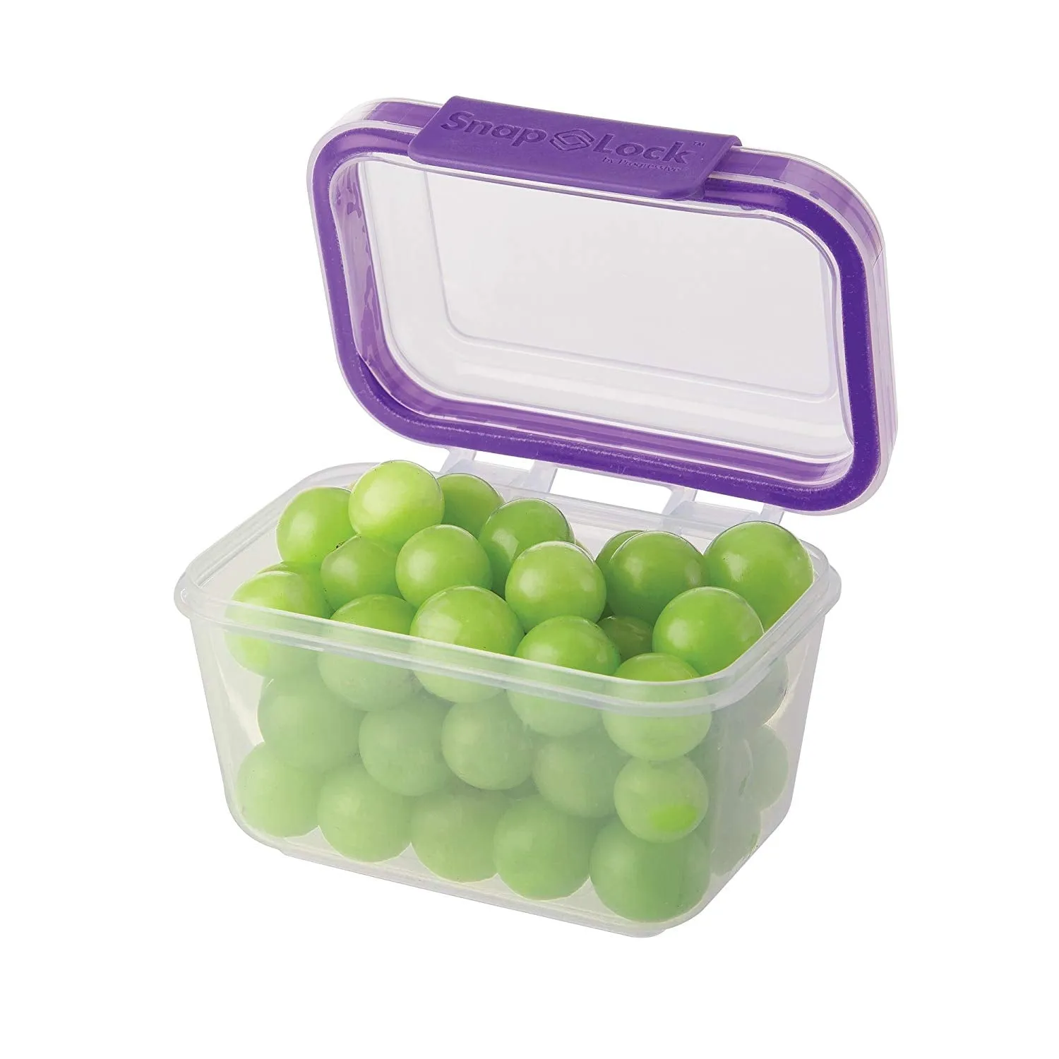 SnapLock by Progressive 2-Cup Storage Container - Purple, SNL-1007P Easy-To-Open, Leak-Proof Silicone Seal, Snap-Off Lid, Stackable, BPA FREE