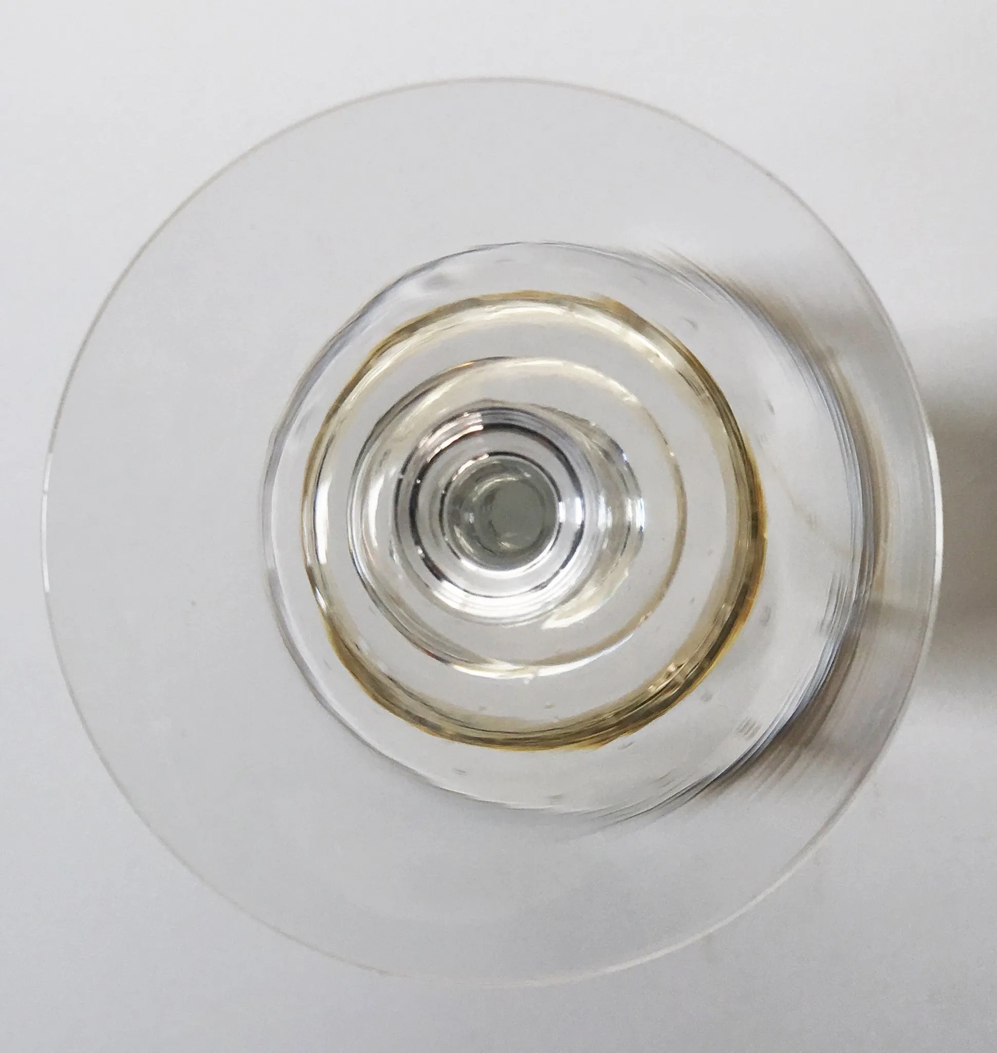 SOLD American  H.C. Fry Glass Set of 14 Cordial Glasses with Gold Threads