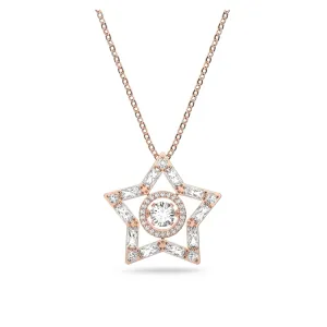Stella Pendant, Star, White, Rose-gold Tone Plated 5617766