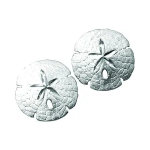 Sterling Silver 20mm Sanddollar Earrings