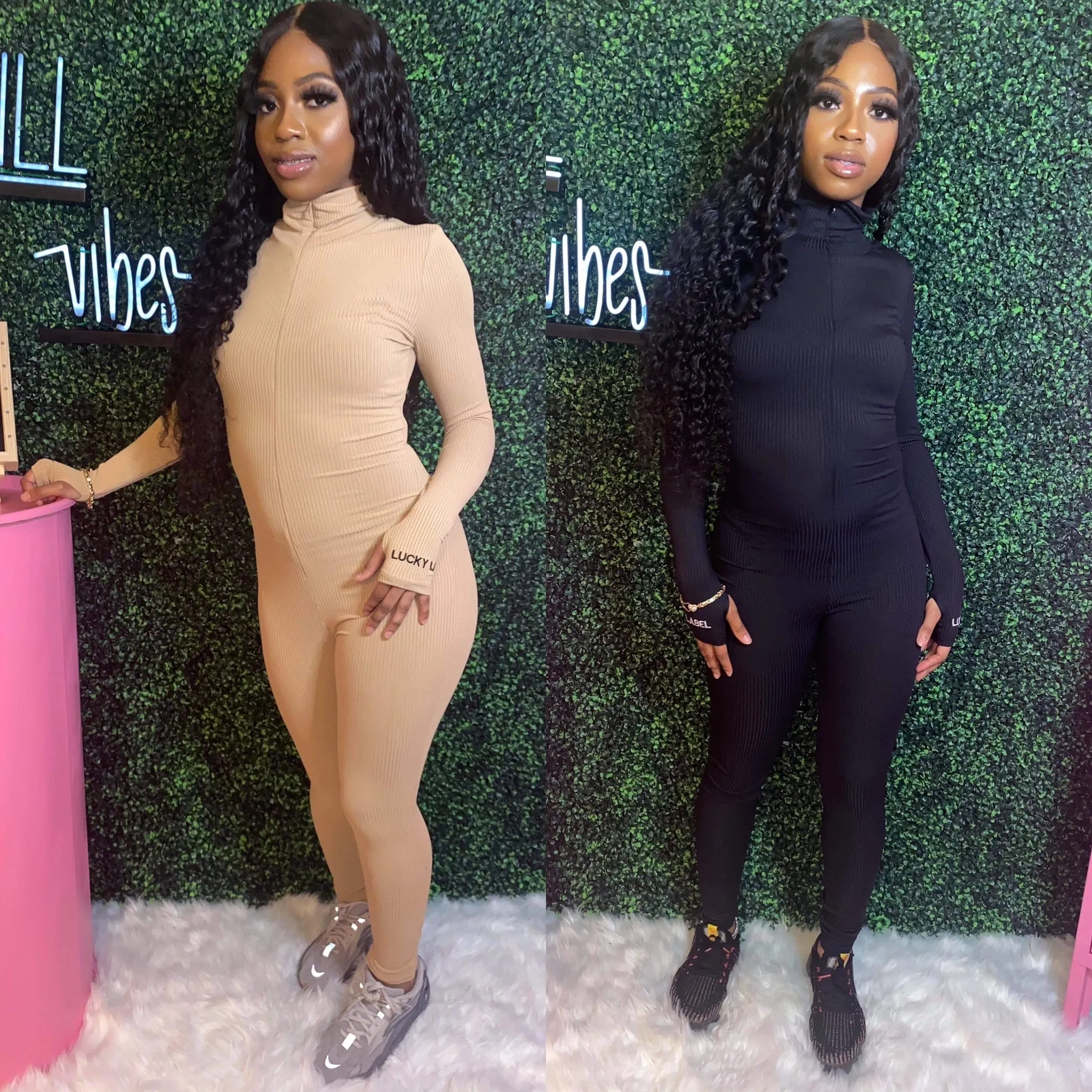 Tan Lucky Jumpsuit