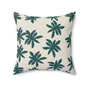 Teal & White Throw Pillow by Shelbi Nicole