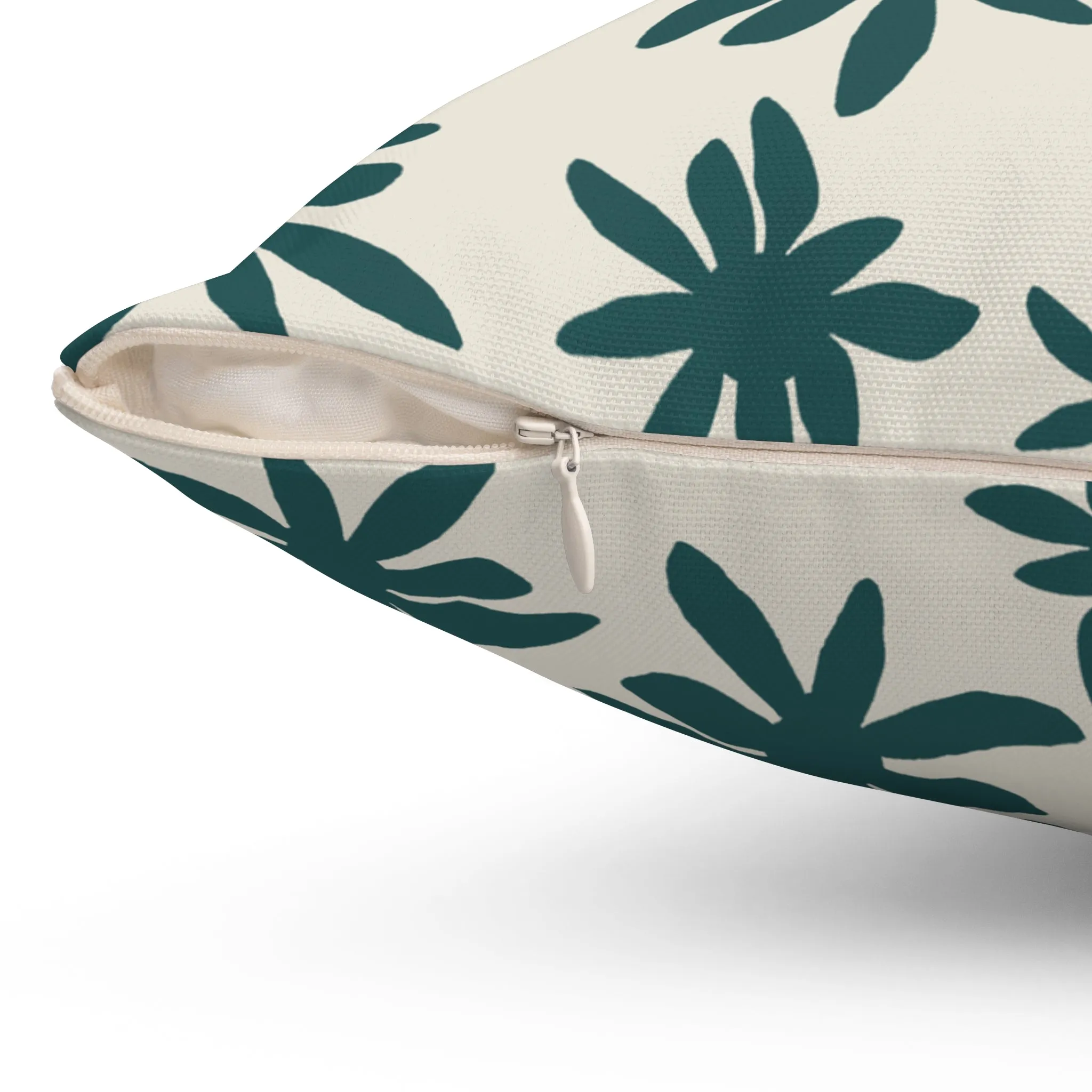 Teal & White Throw Pillow by Shelbi Nicole