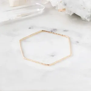 The Hex Stacking Bangle | Yellow Gold Filled