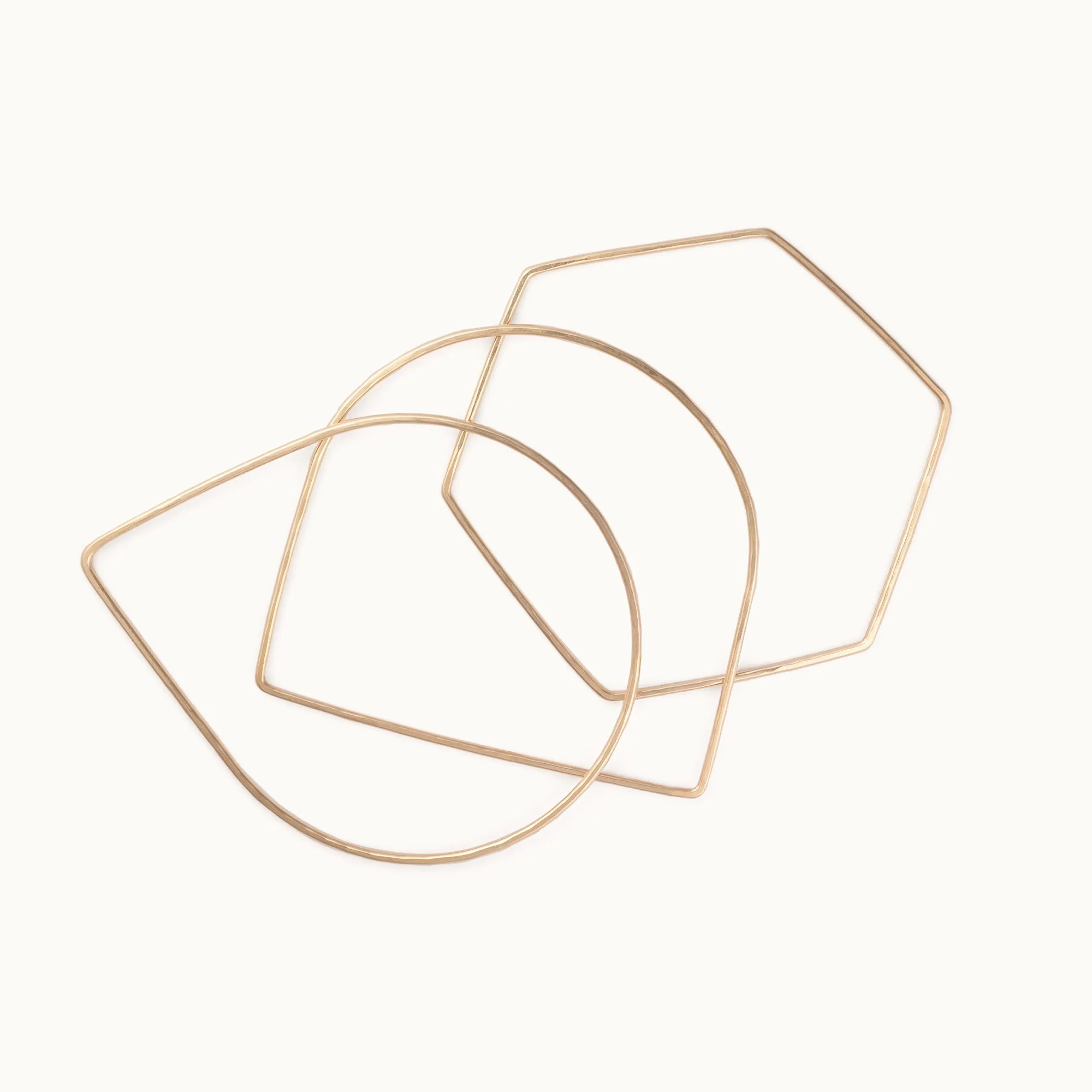 The Hex Stacking Bangle | Yellow Gold Filled