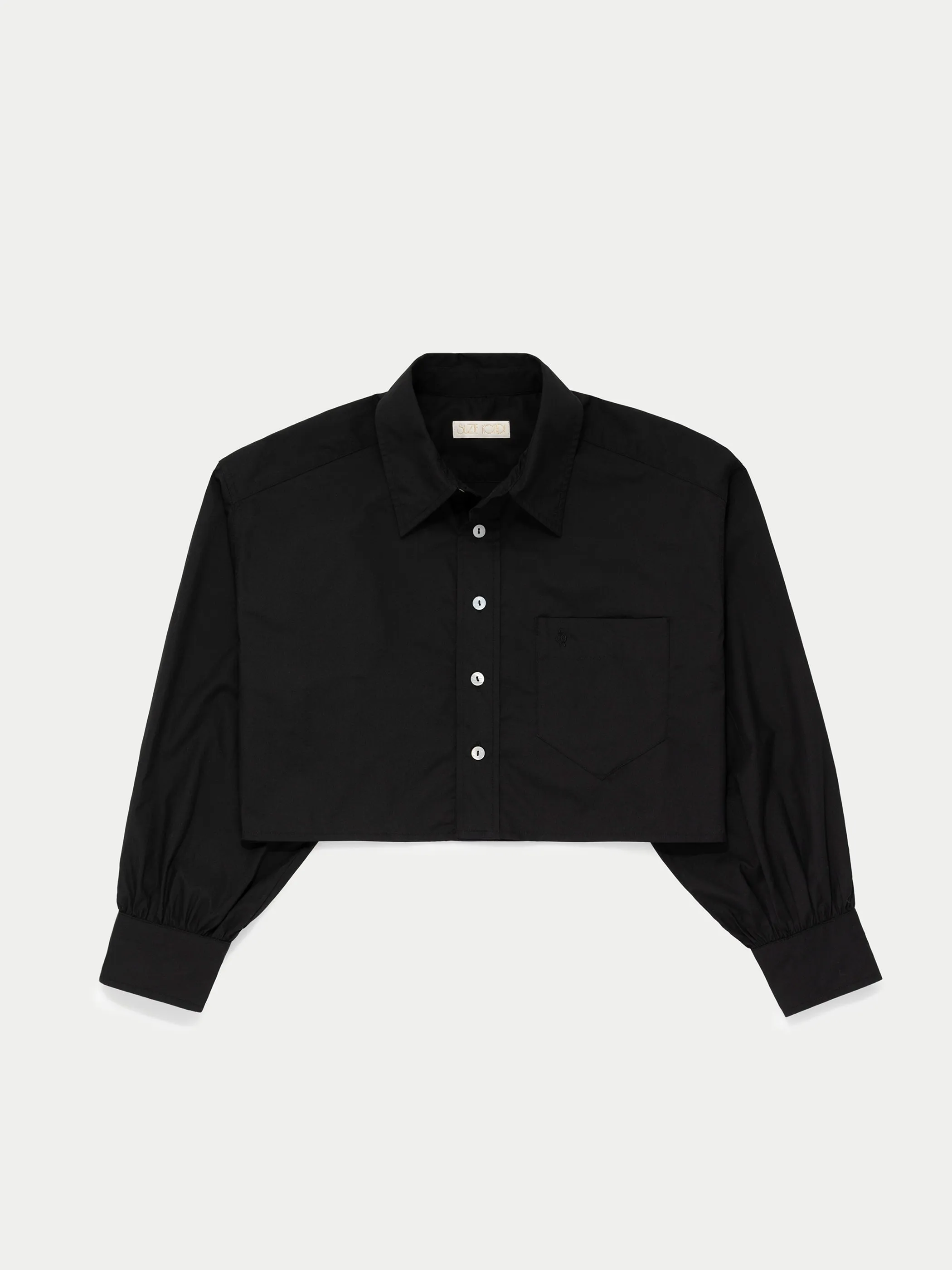 The Leuka Cropped Button-Up in Cotton Poplin