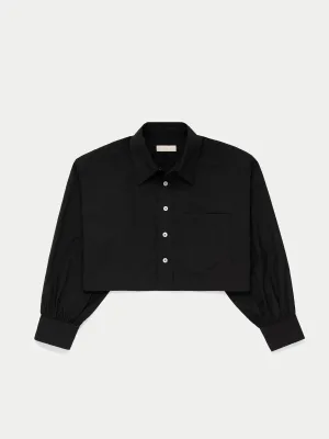 The Leuka Cropped Button-Up in Cotton Poplin