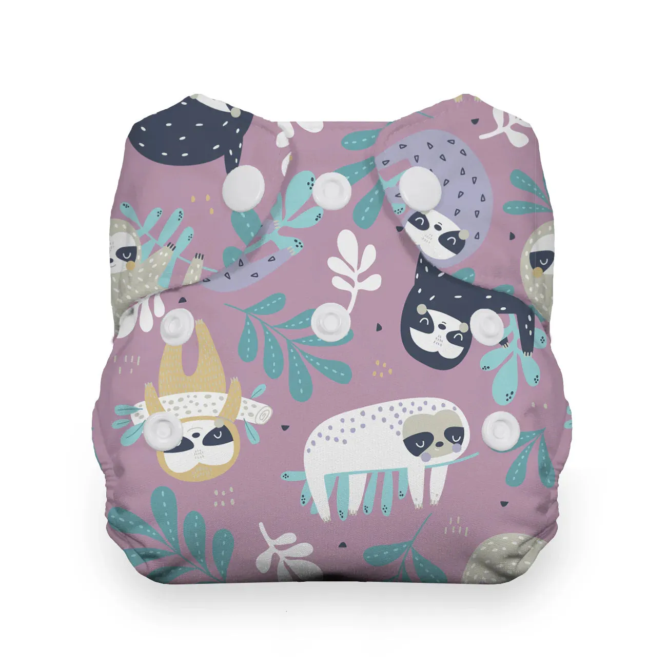 Thirsties - Sloth Life - Snap, Natural - Newborn All-in-One