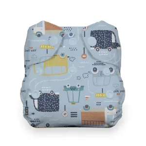 Thirsties - Traffic Jam - Snap, Natural - Newborn All-in-One