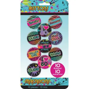 Totally 80s Buttons