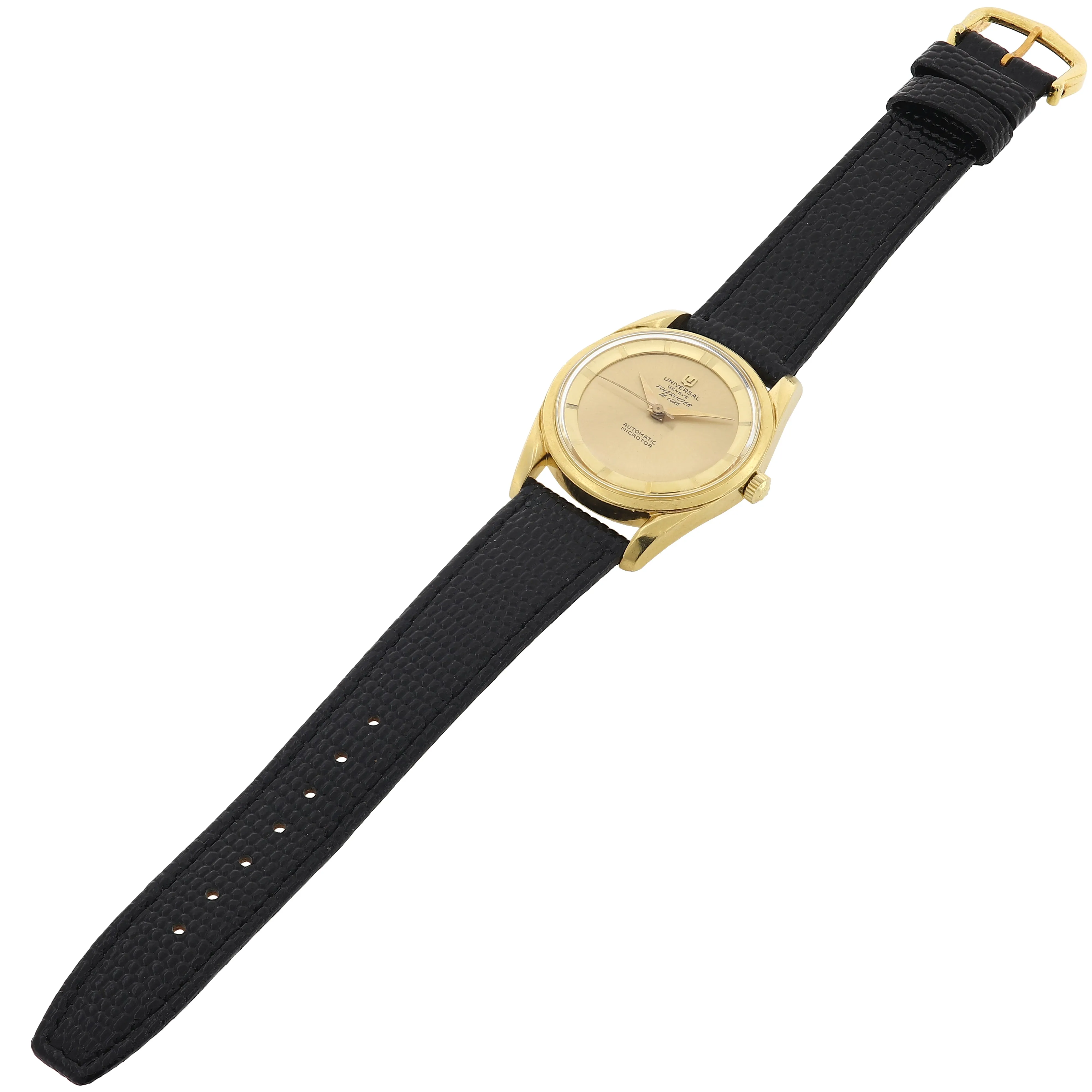 Universal Genève Polerouter De Luxe Cal. 215 Microtor 1956 18k Yellow Gold 34 mm
