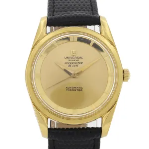 Universal Genève Polerouter De Luxe Cal. 215 Microtor 1956 18k Yellow Gold 34 mm