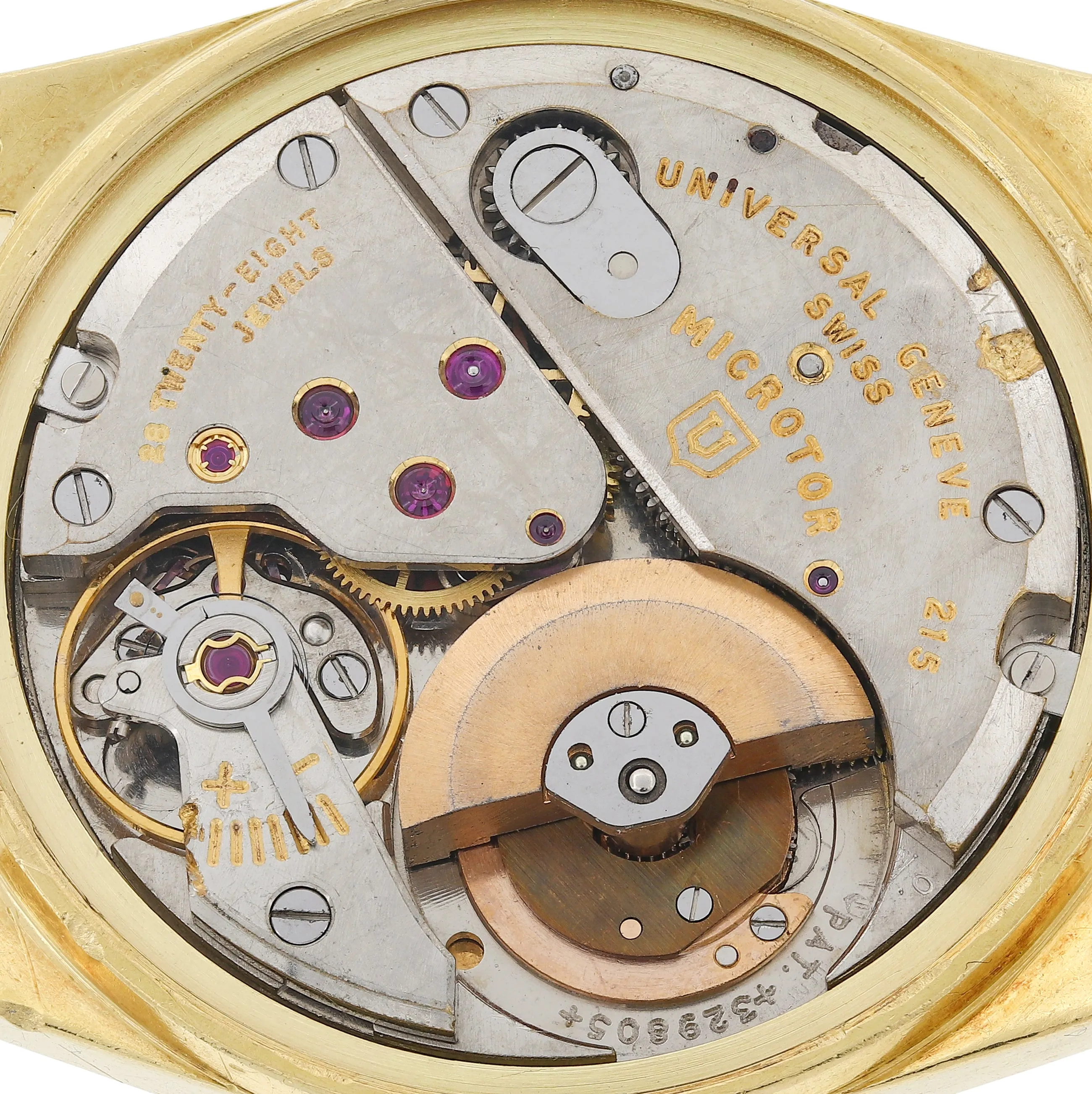 Universal Genève Polerouter De Luxe Cal. 215 Microtor 1956 18k Yellow Gold 34 mm
