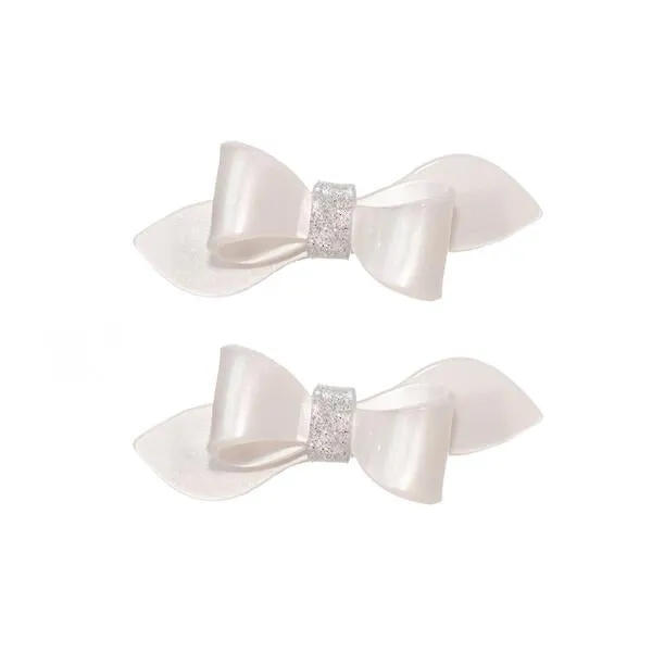 VAL-Rosane Bow Glitter Color  Snap Clips