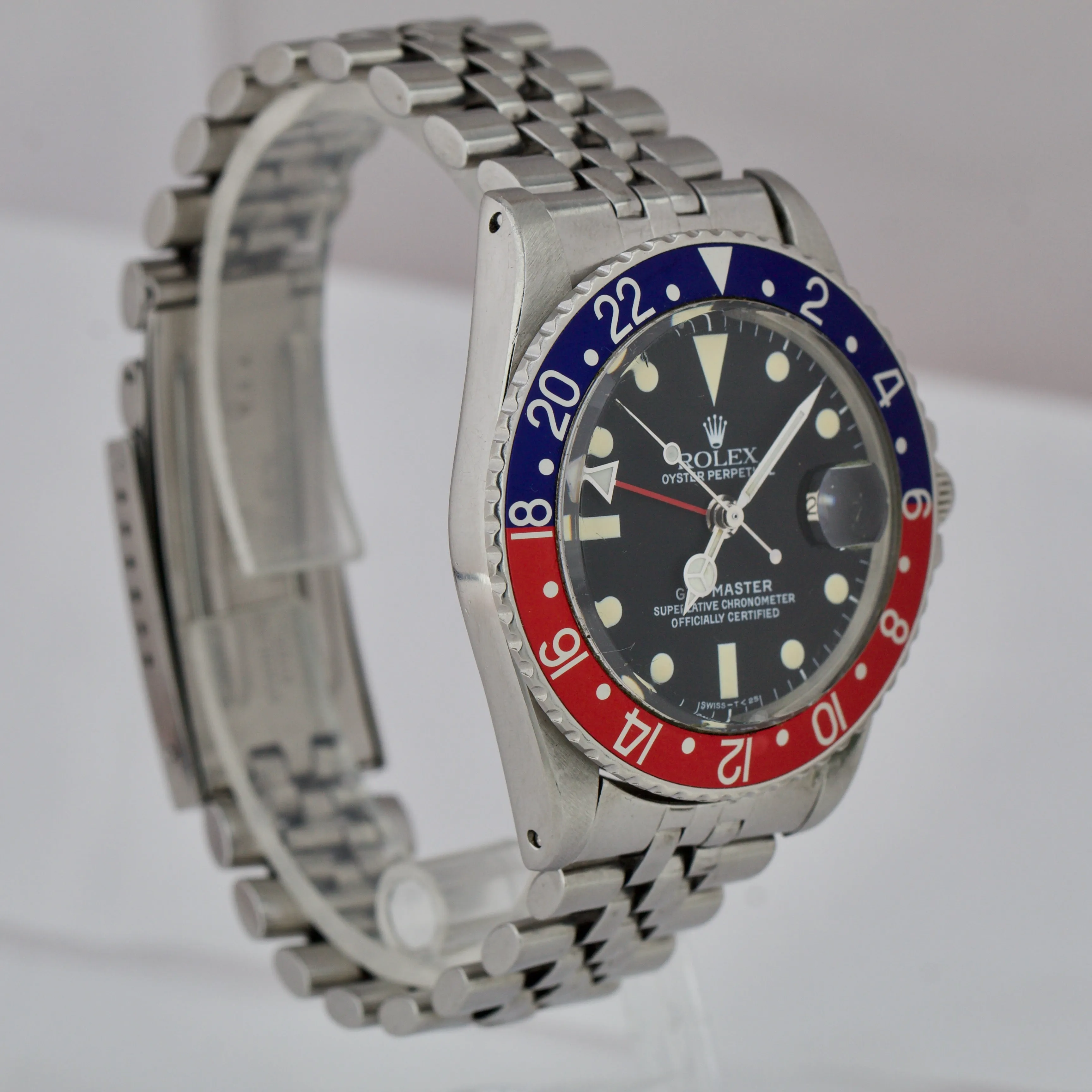 Vintage 1966 Rolex GMT-Master GILT ERA Matte Dial Pepsi Blue Red Watch 1675