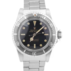VINTAGE 1966 Rolex Submariner No-Date GILT DIAL 40mm Steel Automatic 5513 Watch