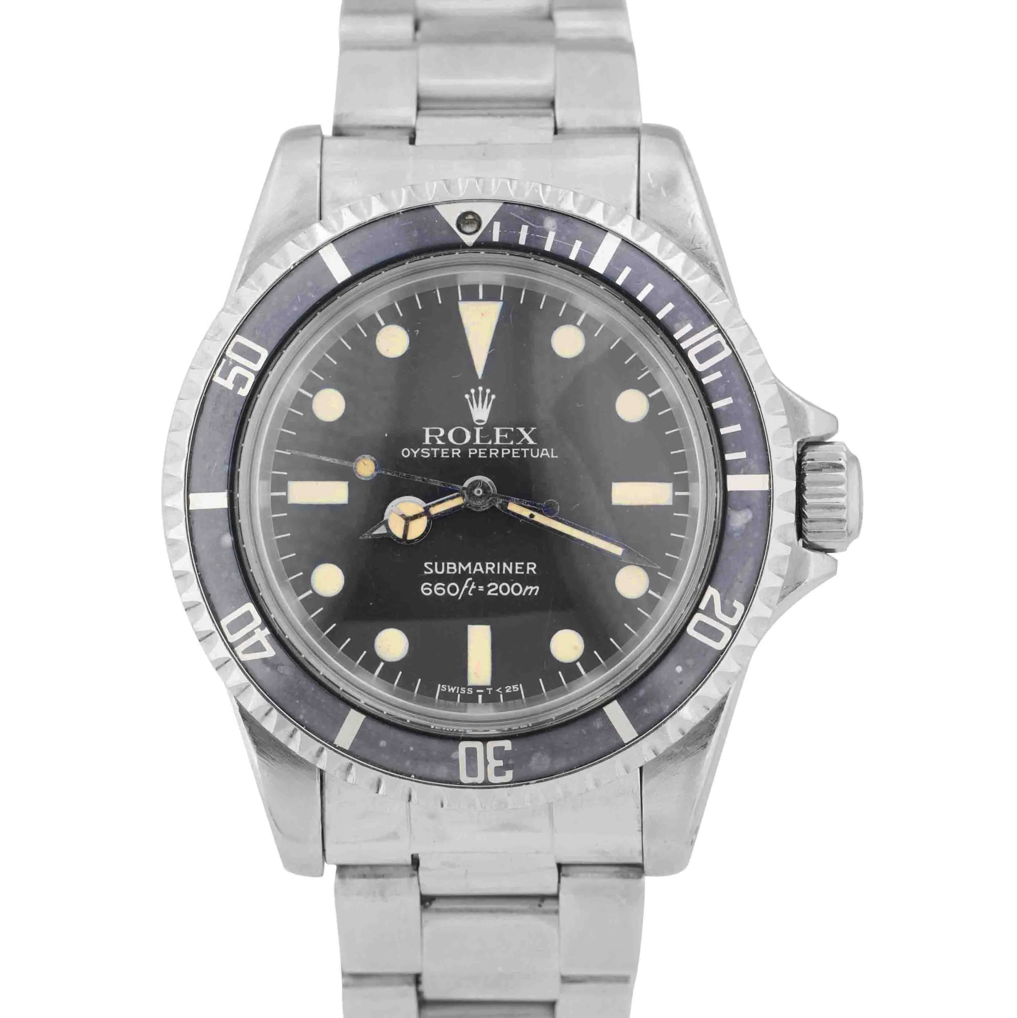 Vintage 1983 Rolex Submariner No-Date 7.3x MAXI Dial MKV MK5 Patina Watch 5513