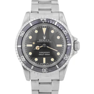 Vintage 1983 Rolex Submariner No-Date 7.3x MAXI Dial MKV MK5 Patina Watch 5513