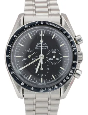 Vintage 1984 Omega Speedmaster Black 42mm PATINA 145.022 Stainless Steel Watch