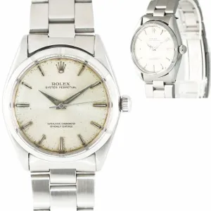 Vintage Rolex Oyster Perpetual 1003 Steel 34mm Watch