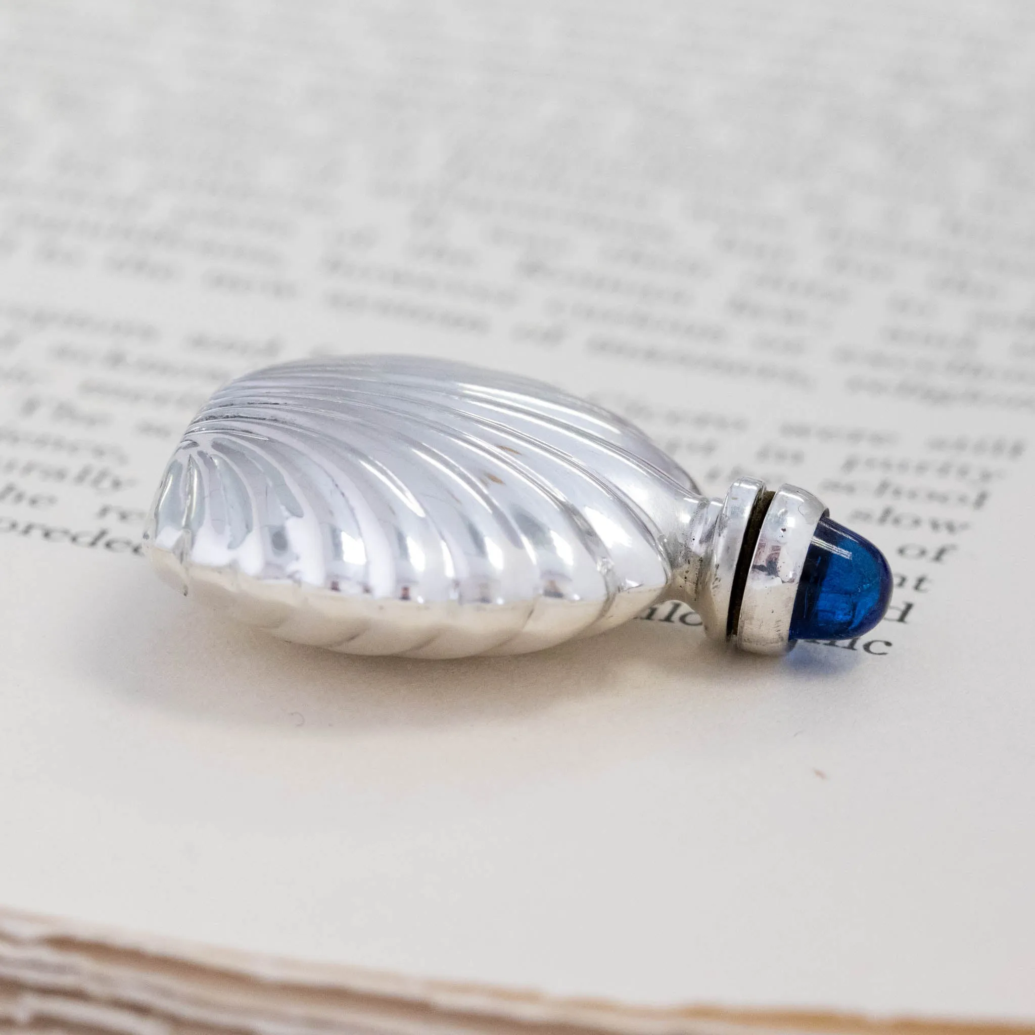 Vintage Sterling Shell Perfume Bottle