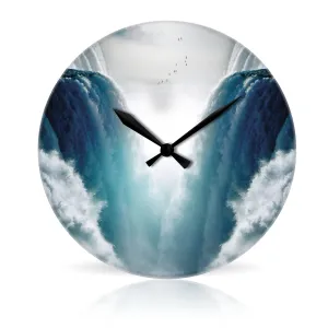 Waterfalls <br>Round Acrylic Wall Clock 10.75"