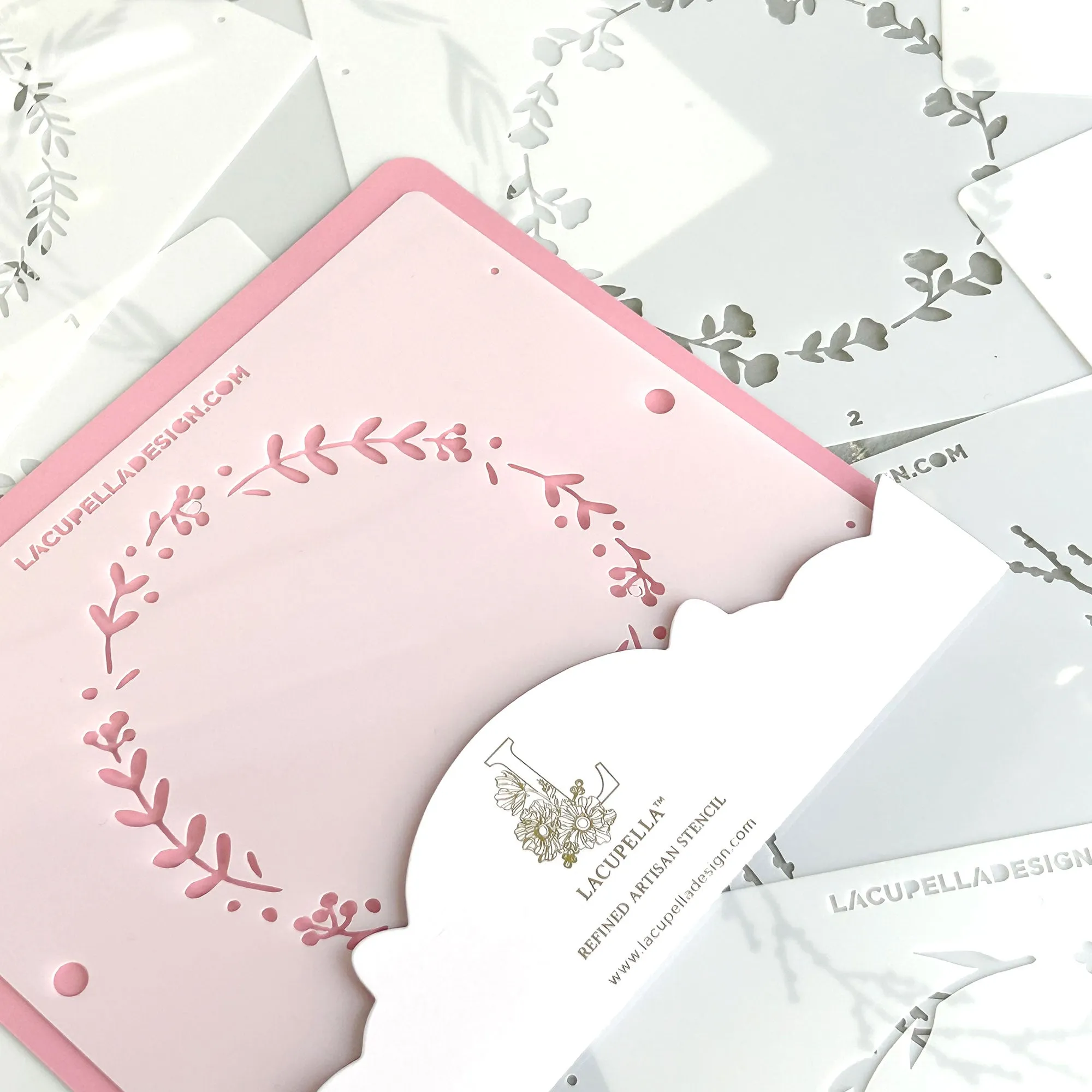 Wreath Cake Stencil Set (10 designs) - UPDATED version