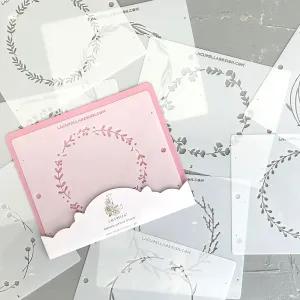 Wreath Cake Stencil Set (10 designs) - UPDATED version